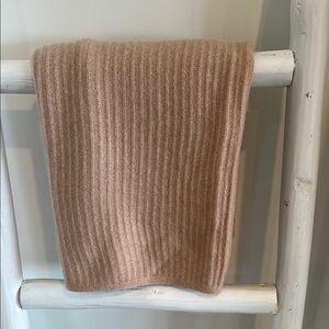 Ribbed Tan Knit Scarf